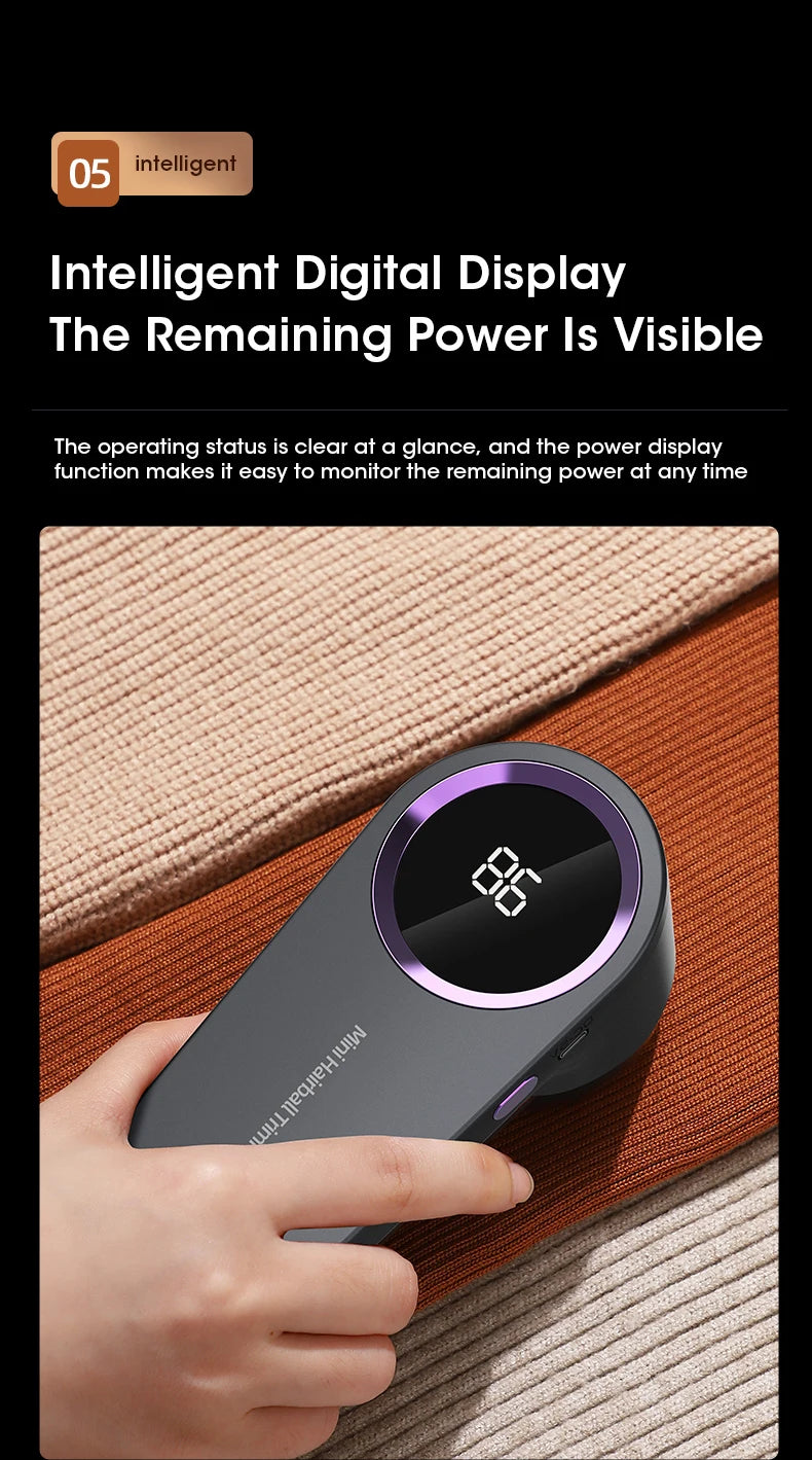 USB Rechargeable LED Lint Remover