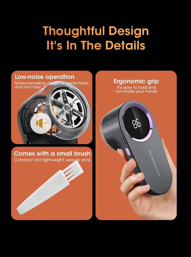 USB Rechargeable LED Lint Remover